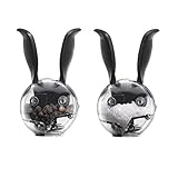 Chef'n Pfeffer- und Salzmühlen-Set MiniMagnetic, Gewürzmühlen-Set, Salz- und Pfefferstreuer, Keramik-Präzisionsmahlwerk, Kunststoff-Mühlen (Farbe: Schwarz/Transparent), Menge: 1 Stück