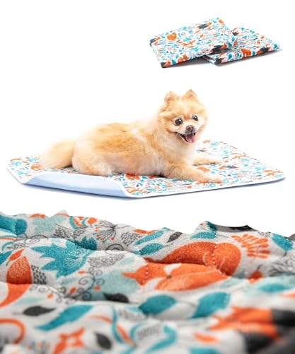 SILVERWOOF 2x Tappetini igienici deluxe lavabili per cani piccoli - Assorbono il Doppio - Traversine assorbenti per cani riutilizzabili e impermeabili per cuccioli - Antiscivolo e Anti Odore 70x50cm