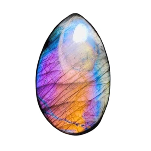 Labradorite naturelle de 53x32mm pour la fabrication de bijoux bague pendentif collier