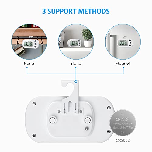 Amir Fridge Thermometer Digital, Newest Refrigerator Thermometer 2 Pack, Mini Freezer Thermometer With Hook, Lcd Display, ℃/℉ Switch + Max/Min Record, For Kitchen, Home, Restaurants #TOP4