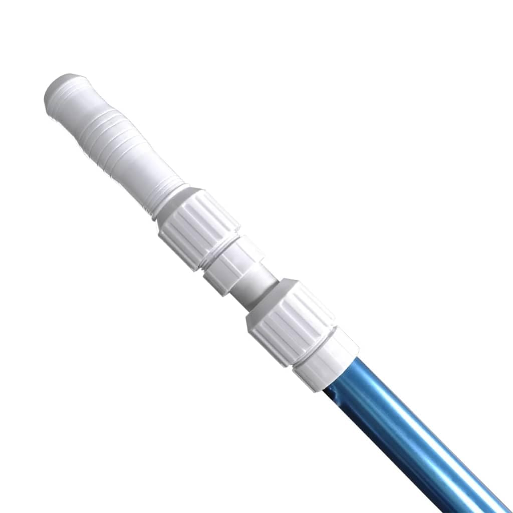 Spazzola retino con asta telescopica, set di pulizia per piscina, in alluminio, 1,2-3,6 m, con 2 foglie, spazzola grande e piccola per piscina, jacuzzi, spa