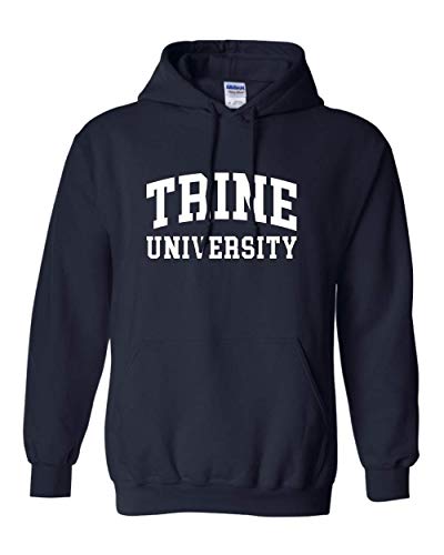 CreateMyTee Premium Trine University White Text Unisex Hooded Sweatshirt - Trine Thunder Apparel
