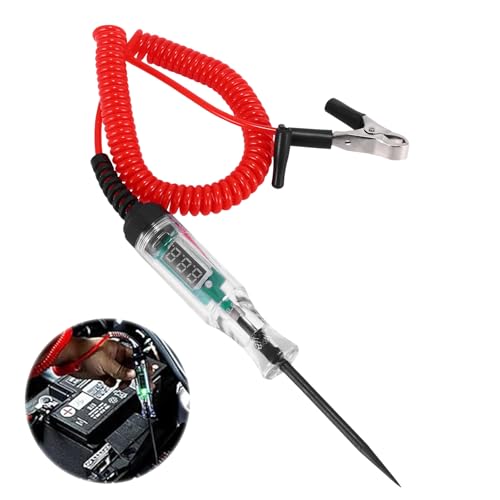 Circuit Tester 5-90V Digital Voltage Tester with LED Digital Test Light Car Fuse Tester Smart Battery Probe Pen Auto Accessories for Car Truck Wiring Circuit Checking