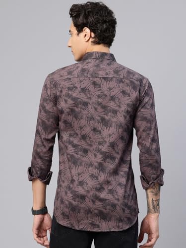 Image of Majestic Man Printed Pure Cotton Slim Fit Casual Shirt