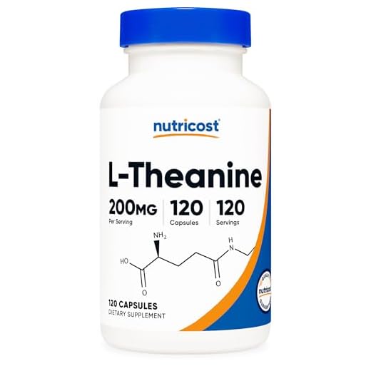 Nutricost L-Theanine 200mg, 120 Capsules, Double Strength - Non-GMO, Gluten Free