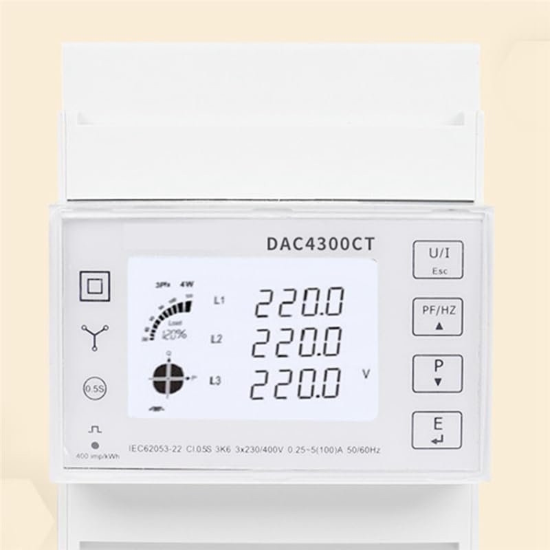 Wielofunkcyjny miernik energii LCD na szynę DIN Modbus RS485 45-65Hz trójfazowy czteroprzewodowy