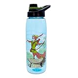 silver buffalo disney robin hood what a good day borraccia con coperchio a tenuta stagna, in plastica, senza bpa, 793,8 g