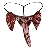 EODJXIO Slip Uomo Taglia 3 Costume Boxer Tuta Intima da Sexy ed Elegante con Collant Piatti (Red, One Size)