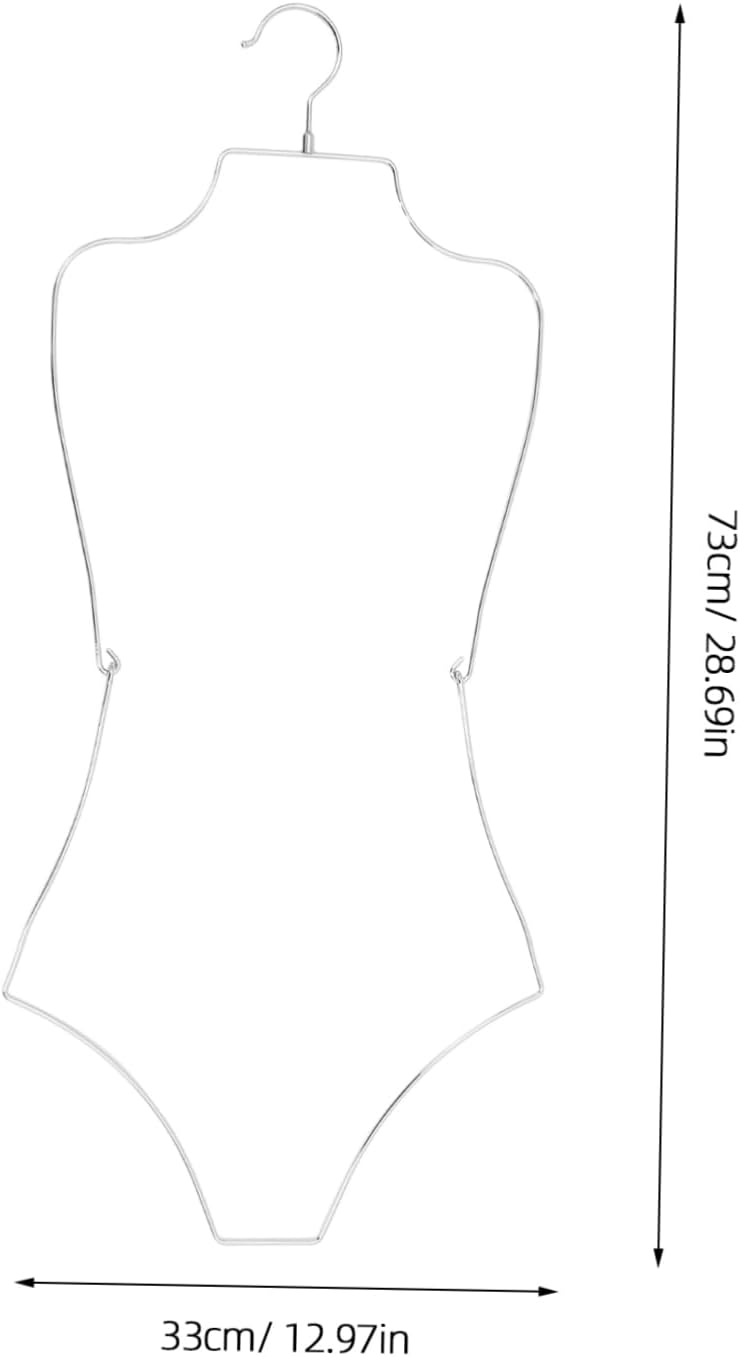 2pcs Metal Wire Bikini Swimsuit Hanger Foldable Lingerie Hanging Rack for Women Bathing Suit Display