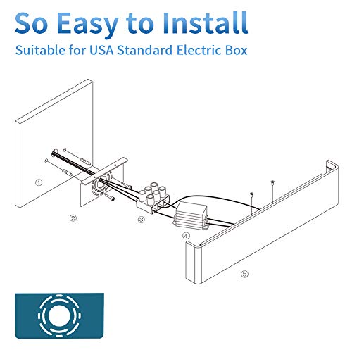 Aipsun 24In/20W Led Matte Black Modern Vanity Light Matte Black Wall Light Up Down Wall Mount Lights Indoor Modern Wall Light For Bathroom(Neutral White 4000K) #TOP6