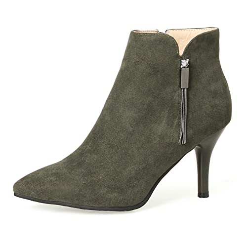 Bottines femme hiver talon aiguille à franges pour soirée
