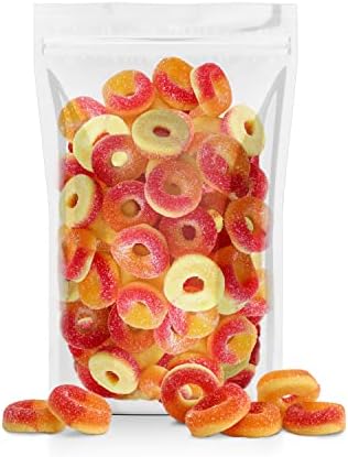 Funtasty Peach Rings Soft Gummy Candy, Sour and Sweet - 11 Ounce Bag
