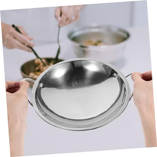 Olla pequeña redonda antiadherente para cocinar wok miniatura 5