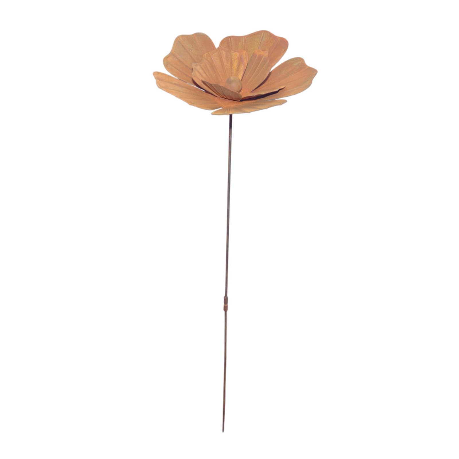 Rusty Flower Garden Stake Iron Flower Ornament Outdoor Flower Sculpture for Backyard Lawn Patio Decoration