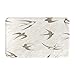 NANITHG Alfombra de Baño Antideslizante，Conjunto Vintage inconsútil de Golondrina de pájaro，Absorbente Tapete del Piso de Microfibra de Lavable a Máquina Suave