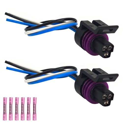 Connector Harness Pigtail 904-222 5C3Z12224A (Pack of 2), Pressure Sensor Wiring Connector Compatible with Ford F250 F350 F450 F550 Super Duty 6.0L 7.3L