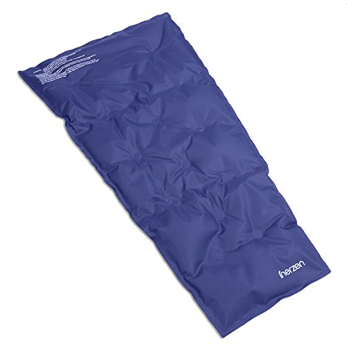 Inerzen Hot or Cold Full Leg Sports Therapy Gel Pad 14" x 25" - Microwavable, Freezable, Reusable - Relief for Muscle Pain, Tension, Sprains, Cramps, Stress, and Swelling