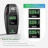 Breathalyzer High-Precision Portable Alcohol Tester with USB Charging, LCD Display, 10 Mouthpieces & Carrying Case (Black 1)