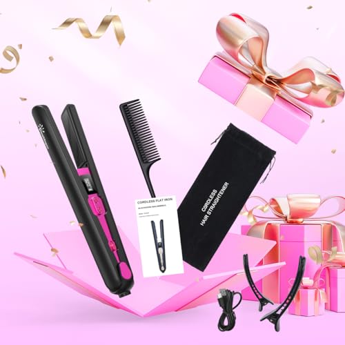 Sunwhisper KF-HLQ01 Cordless Hair Straightener Flat Iron Curler Combo thumb #6