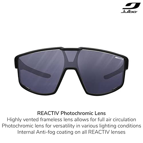 Julbo Fury Performance Sunglasses, Black Frame - Reactiv 0-3 Clear/Smoke Lens #TOP1