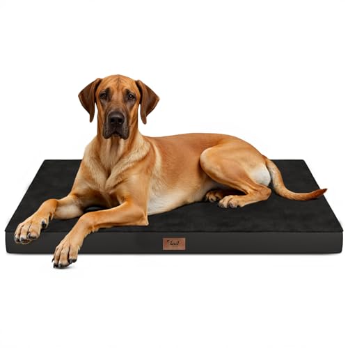 Image of Jumbo Waterproof Orthopedic Dog Bed for Extra Large Dogs | Egg Crate Foam, Pressure Relief, Fits 54x37 Crates, Machine Washable 1680D Oxford Cover, Indoor & Outdoor Use, Up to 150 lbs