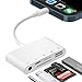 Produktbild SD-Kartenleser-Adapter für iPhone, 5-in-1-USB-OTG-Kamera-Adapter mit USB-Kamera-Lesegerät und 3,5-mm-Kopfhörerbuchse SD/TF-Doppel Karten Steckplatz für i-Phone/i-Pad-Support-Hubs, Tastaturen, Audio