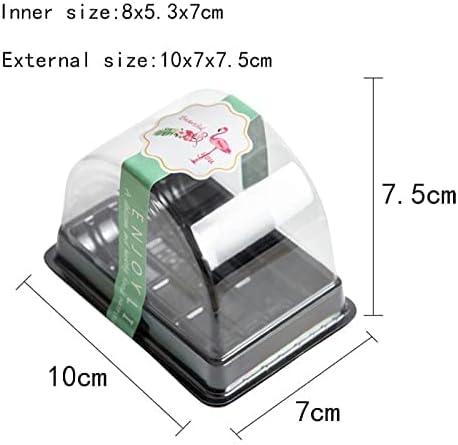 20/50/100pcs Half Moon Shape Plastic Moon Cake Packaging Box Moon Egg-Yolk Puff Container Transparent Gift Box Party Supplies (Box,50pcs)