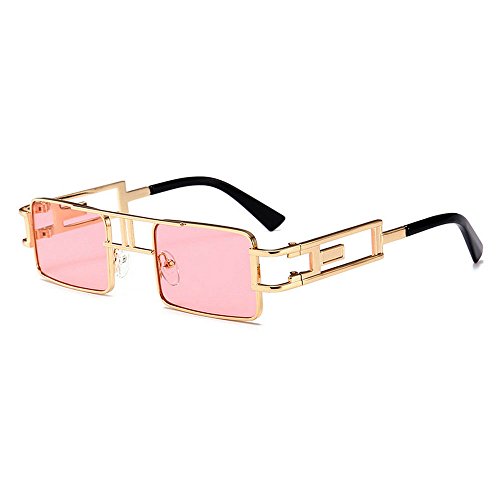 Image of mincl /Hip-Hop Square Metal Small Frame Clear Color Lens Sunglasses