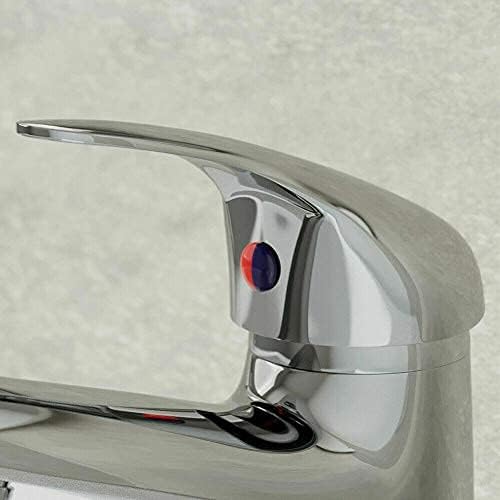 EVOLVE - Monobloc Basin Mixer Tap with Click Clack Waste and Flexi - Full Brass
