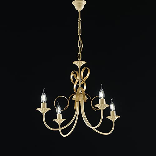 Lustre moderne shabby chic pour remplacer un plafonnier terne et sans charme