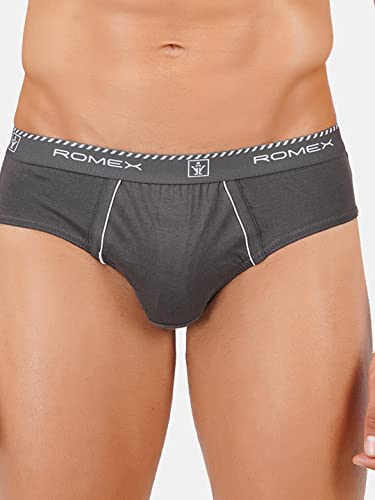 Image of RAMRAJ COTTON Men Pack Of 4 Solid Cotton Briefs | Soft Stretch Outer Elastic Waistband | Comfortable Daily Innerwear