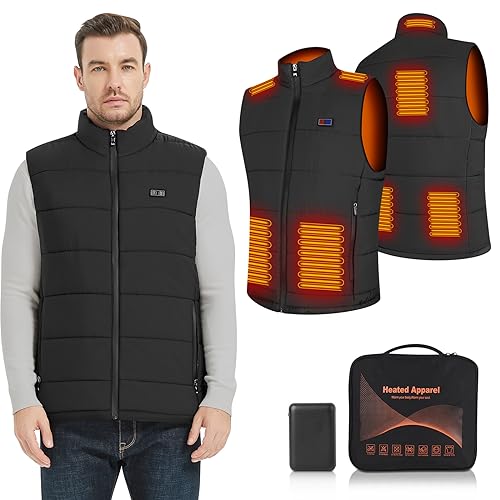 Chaleco calefactable unisex Amiable con batería y 3 niveles de temperatura