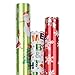 JAM Paper® Wrapping Paper - Premium Foil Gift Wrap - 75 Sq Ft - Frosted Holidays Set - 3/Pack