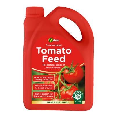 Vitax Liquid Tomato Feed 2L - High Potash Formula - For Indoor & Outdoor - Apply To Individual Plants For Healthy, Juicy Crops All Season Maximize Growth, Flavor, And Yield