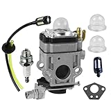 FLYPIG 15Mm Carburetor Primer Bulb Spark Plug Kit For 43Cc 47Cc 49Cc 50Cc 2-Stroke X1 X2 X3 R1 Cateye X7 FS529 FS509 Z600 Mini Pocket Bike Quad Atv Dirt Bike Super Gas Scooter C1 FS513 Chopper