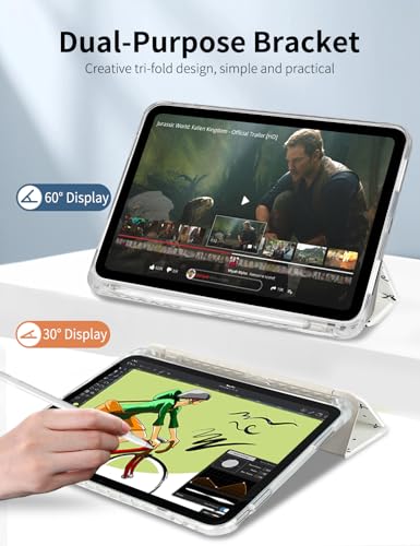Housse iPad 9e génération avec porte-stylo et support pliable trifold