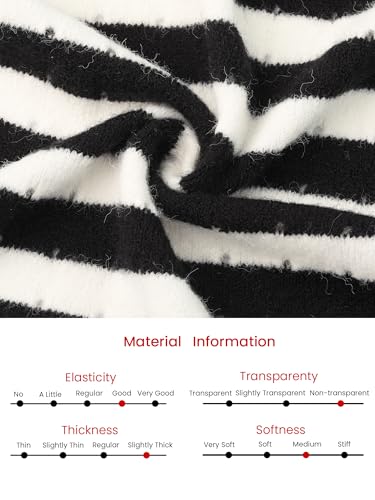 Image of Hobemty Women's Striped Knit Cardigan Long Sleeve Button Down 2025 Spring Fall Ribbed Sweater Top