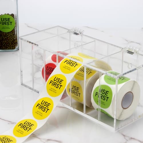 Image of Acrylic Transparent Adjustable Label Dispenser 7-Slot