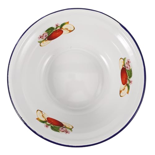 Zerodeko Tazón de Ramen Enameled Diseño de Manzana Cuenco de Ensalada Sopa y para Cocina para Uso Diario