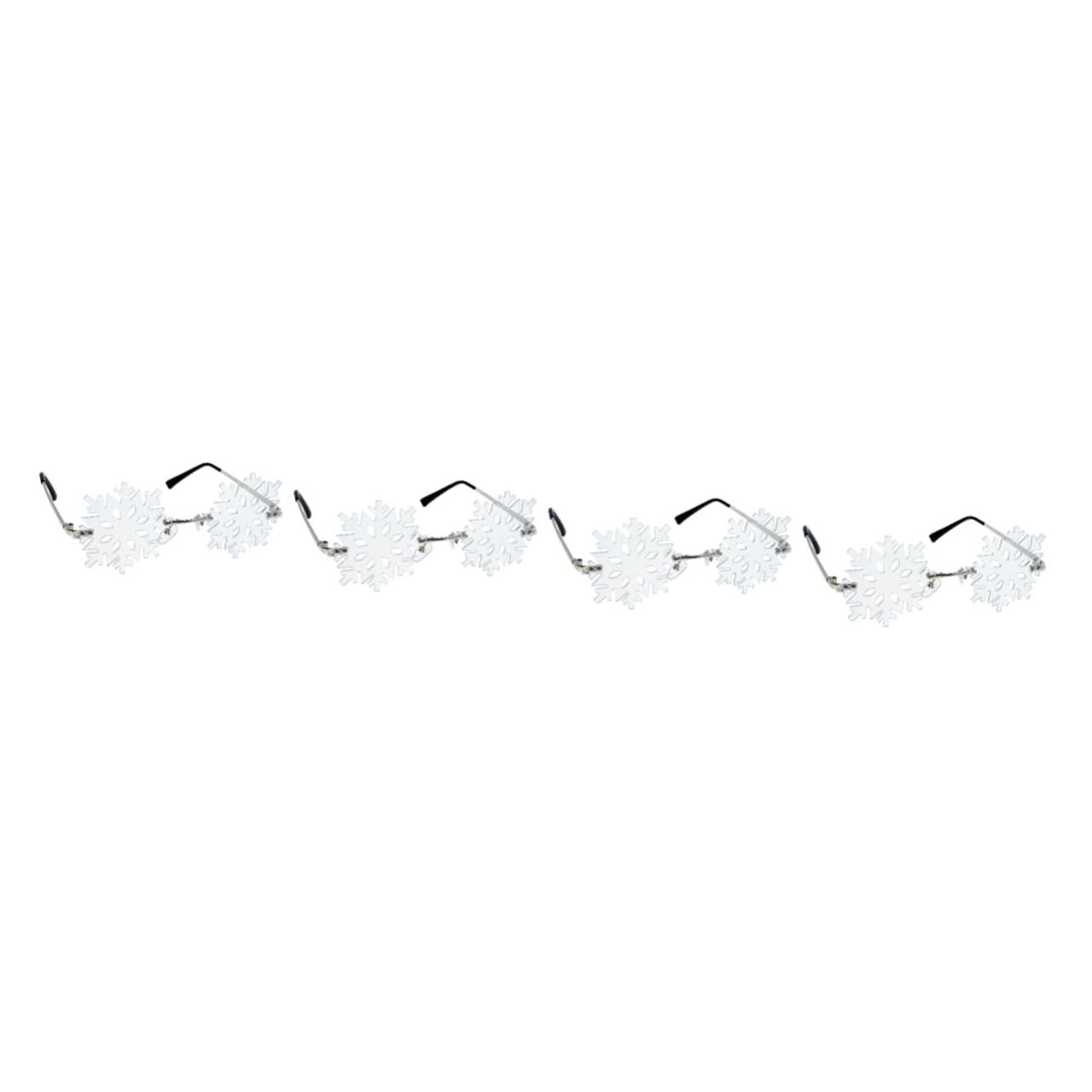GALPADA 3 Paia Occhiali Da Sole Fiocco Di Neve Occhiali Da Sole Per Il Ballo Di Fine Anno Arredamento Da Viaggio Occhiali Da Sole Natalizi Pc Bianca Bicchiere Natale Uomini e Donne