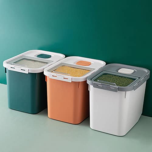 Récipient de cuisine de céréales étanche à l'humidité avec bac distributeur de riz - 6