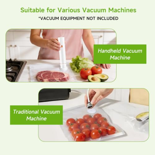 Image of Vixino Vacuum Sealer Bags for Food, 30 Reusable BPA-Free Vacuum Seal Bags