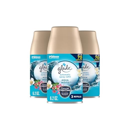 Glade Automatic Spray Refill, Air Freshener for Home and Bathroom, Aqua Waves, 6.2 Oz, 3 Count