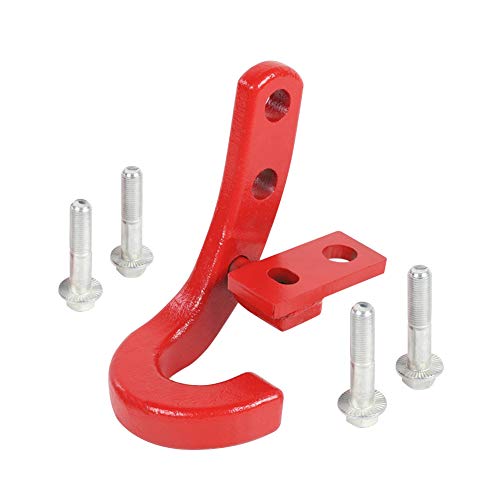 Idain Rear Tow Hook Kit Towing Hook Left Trailer Hitch Receiver For 2018 2019 2020 Wrangler Jl & Unlimited (Red) #TOP2
