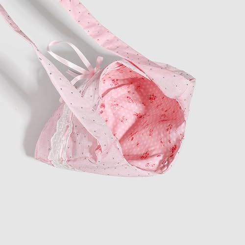 Bow Purse Polka Dot Crossbody Shoulder Bag Lace Trim Bow Bags Large Canvas Bowknot Handbag Cute Gifts for Women2