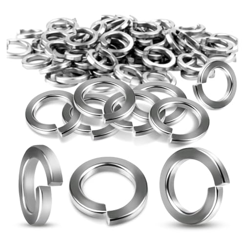 VZU 100 Stück M8 Federringe Edelstahl, Federringe Federscheiben, 304 Edelstahl Elastische Öffnungsform Metall, für Haushaltsgeräte Mechanische Geräte