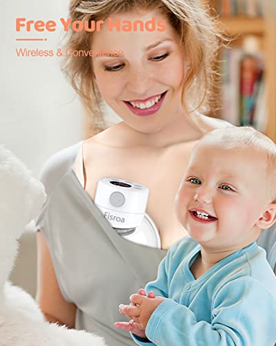 Breast Pump, Wearable Breast Pump Fisroa S12 Hands Free Breast Pump Electric Portable Breast Pump With 2 Modes & 9 Levels Low Noise, Lcd Display For Baby Feeding-27Mm #TOP1