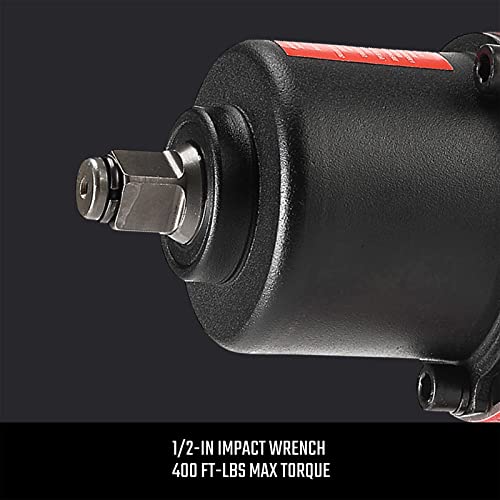 Craftsman CMXPTSG1004NB ½-in 400 ft-lbs Air Impact Wrench, Red and Black - Image 3