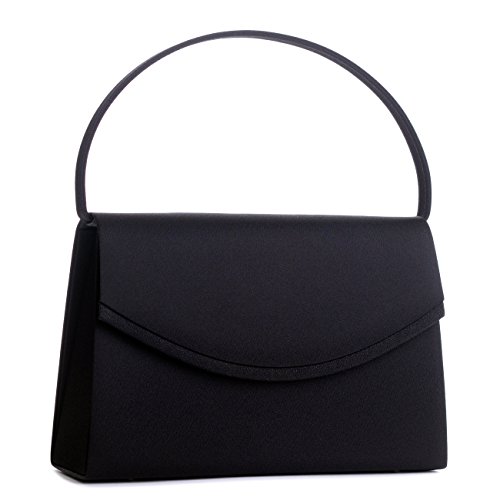 日本製ブラックフォーマルバッグ ラウンドかぶせ裏地ダイヤ 撥水 はっ水 黒 レディース 結婚式 冠婚葬祭 弔事 入学式 卒業式