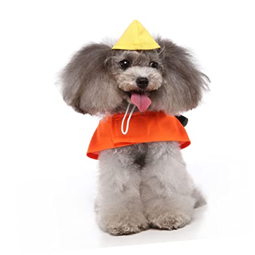 Disfraz para perro Levemolo estilo ingeniero XL naranja miniatura 6